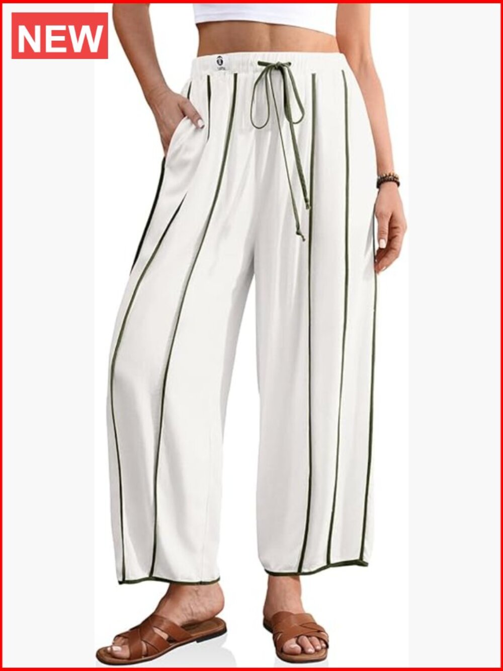 Linen Harem Pants Loose Casual Wide Leg Summer Boho Beach Travel Vacation Pants
